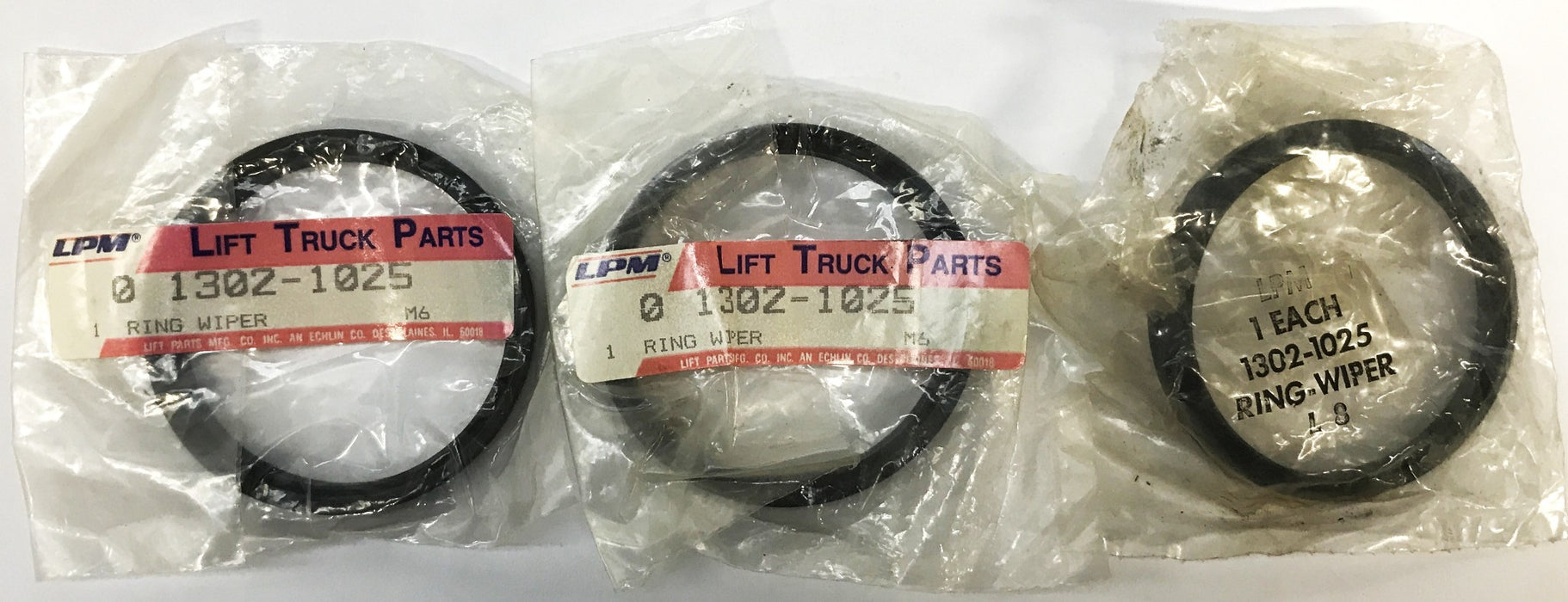 LPM Forklift Wiper Ring 1302-1025 [Lot of 3] NOS