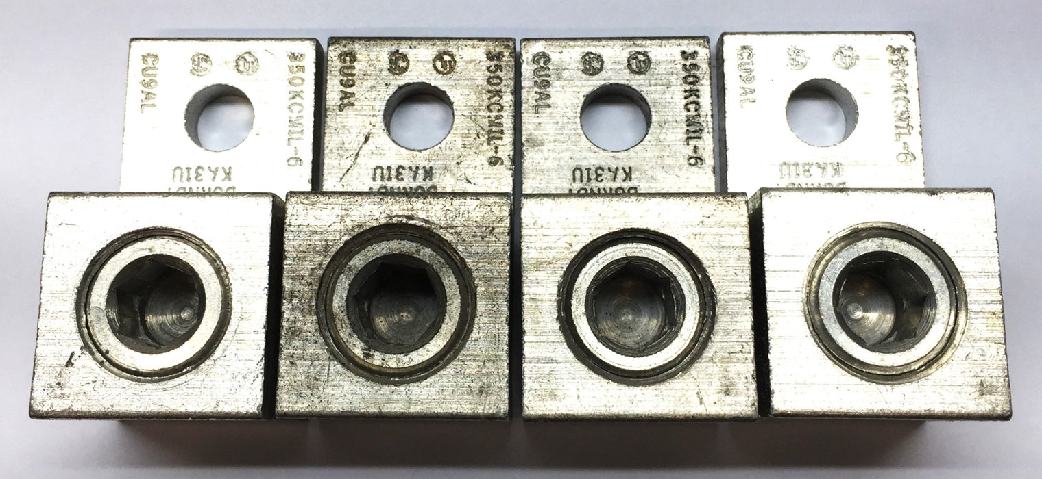 Burndy Connector Terminal Lug KA31-U (350KCMIL-6/CU9AL) [Lot of 4] NOS