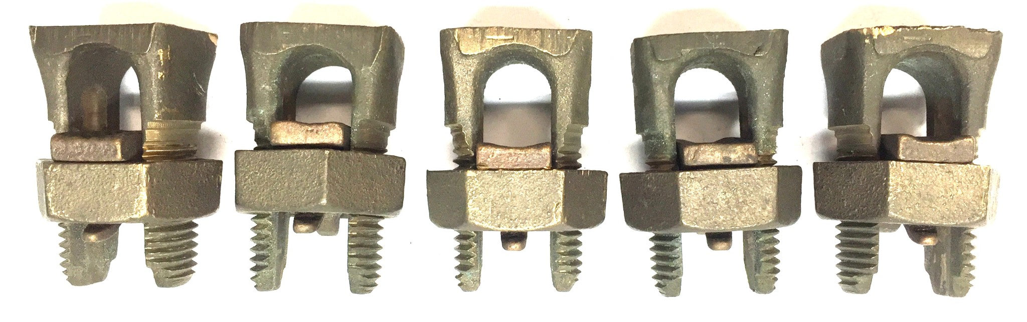Burndy Brass Split Bolt Splicing Tap T8-250 (R-250) [Lot of 5] NOS