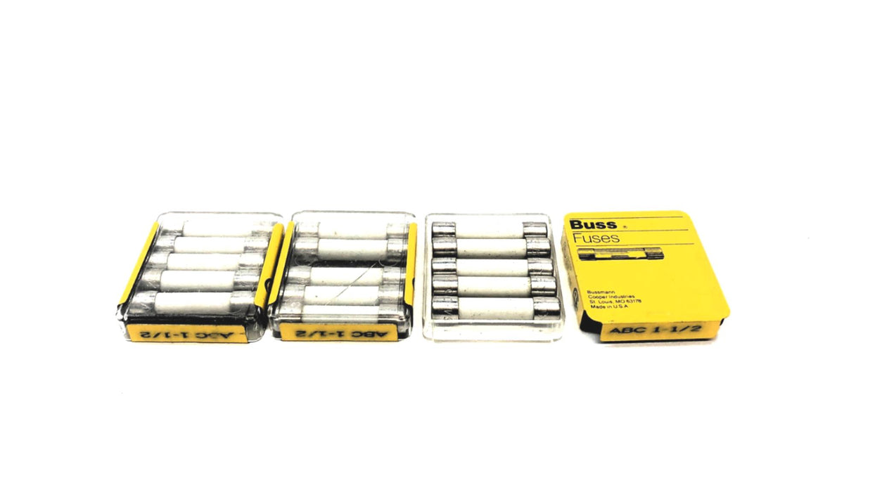 Bussmann 250V Fuse ABC1-1/2 [Lot of 15] NOS
