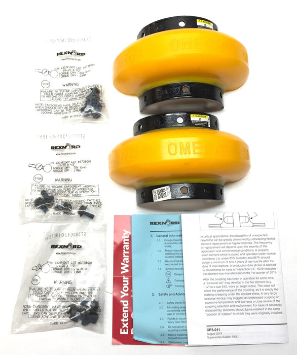 Rexnord E10 HD Element w/Yellow 10287727 NOS