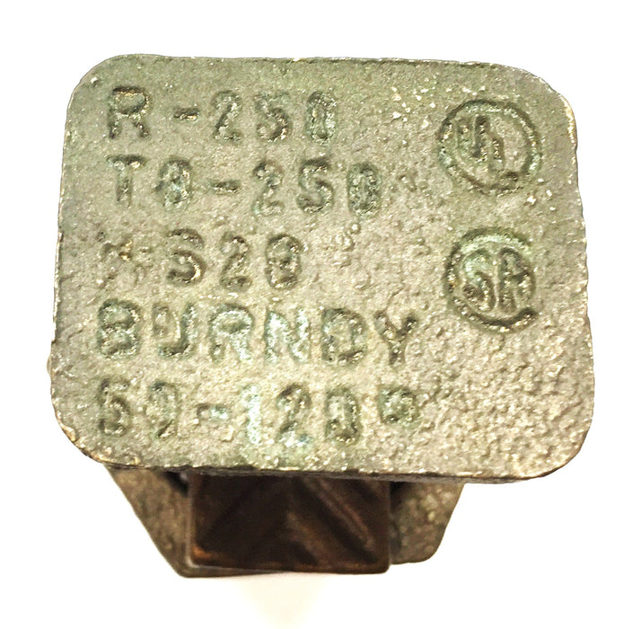 Burndy Brass Split Bolt Splicing Tap T8-250 (R-250) [Lot of 5] NOS