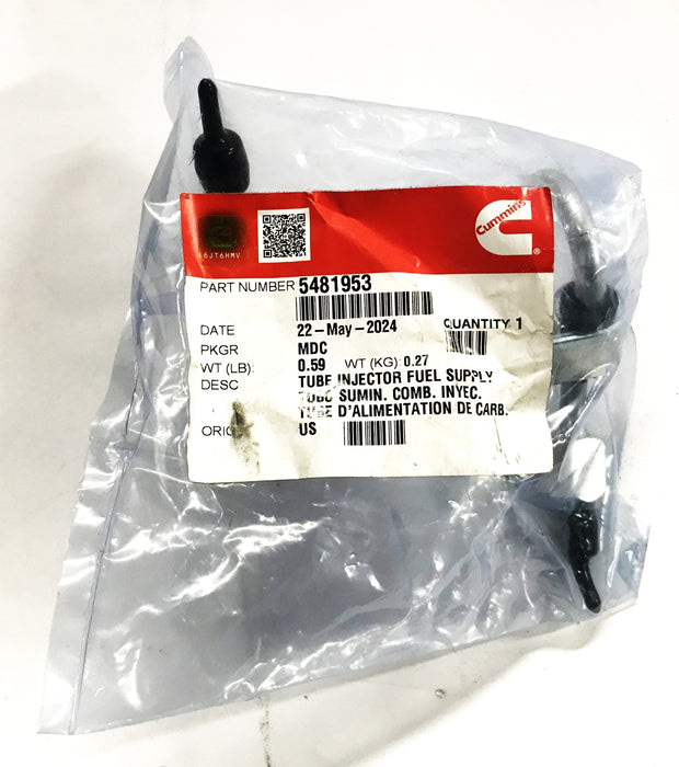 Cummins Fuel Injector Supply Tube 5481953 NOS