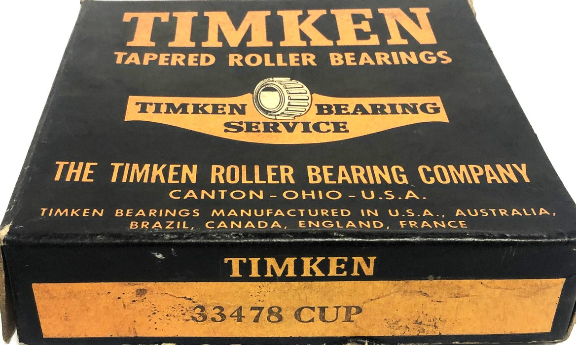 Timken Tapered Roller Bearing Cup 33478 NOS