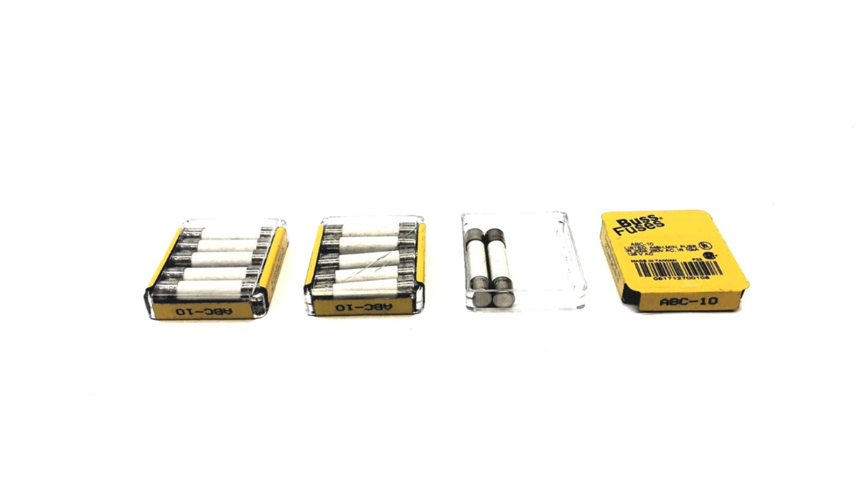 Bussmann 250V Fuse ABC-10A (ABC-10) [Lot of 12] NOS