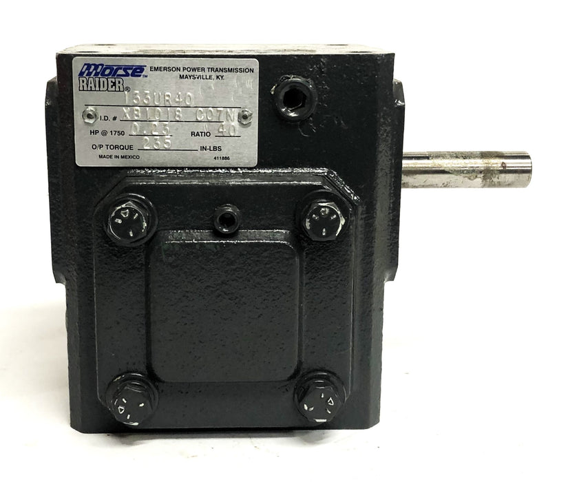 Morse Raider XB1018C07N Worm Gear Reducer 133UR40 USED