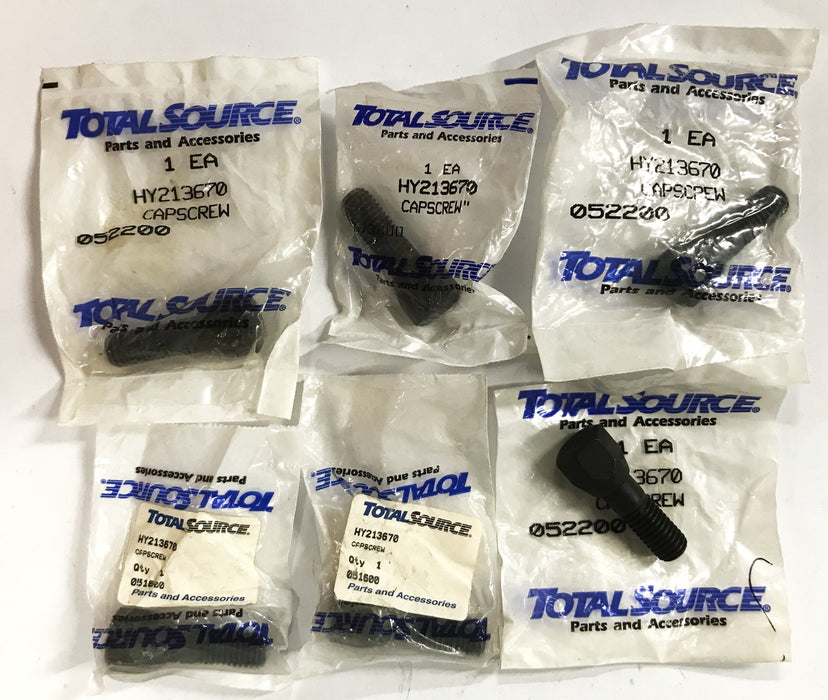 Total Source Hyster Hex Head Wheel Bolt HY213670 [Lot of 6] NOS