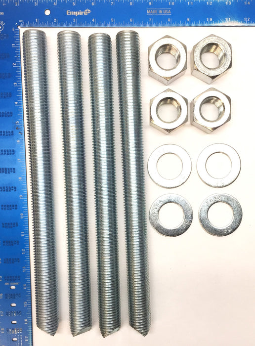 HILTI Threaded Steel Rod with Hardware 1-1/4" x 16" HAS-E-55 [Lot of 4] NOS