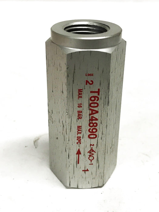 Norgren Flow Shut Off Valve T60A4890 NOS