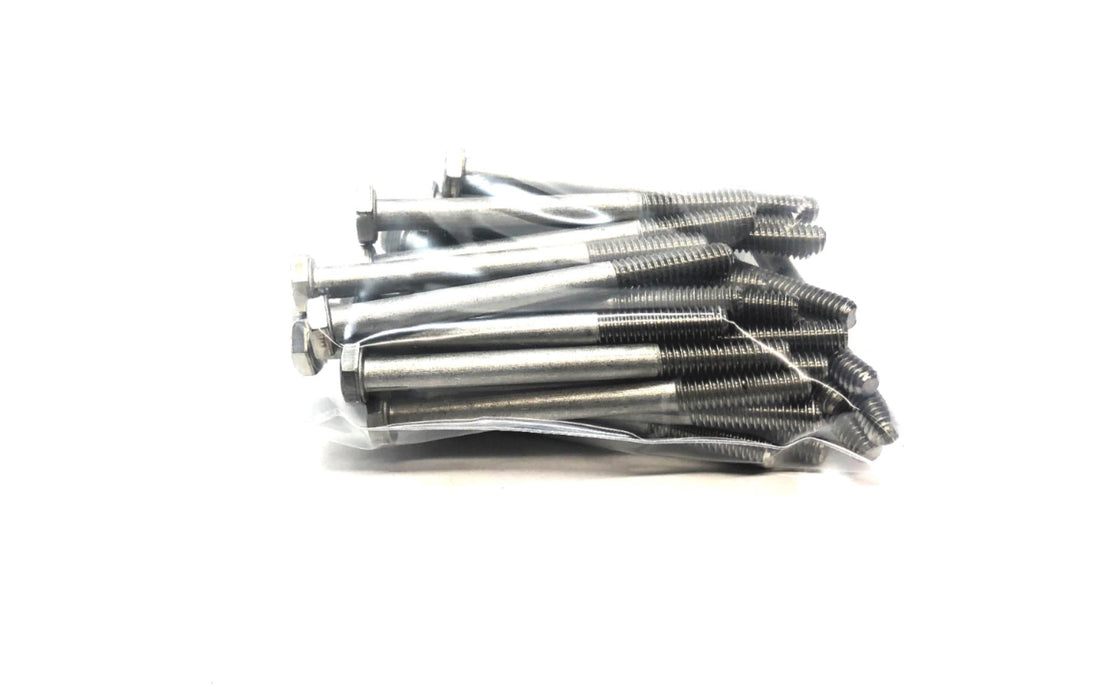 Unbranded 1/4"-20 x 3" Stainless Steel Hex Head Cap Screw F593C [Lot of 34] NOS