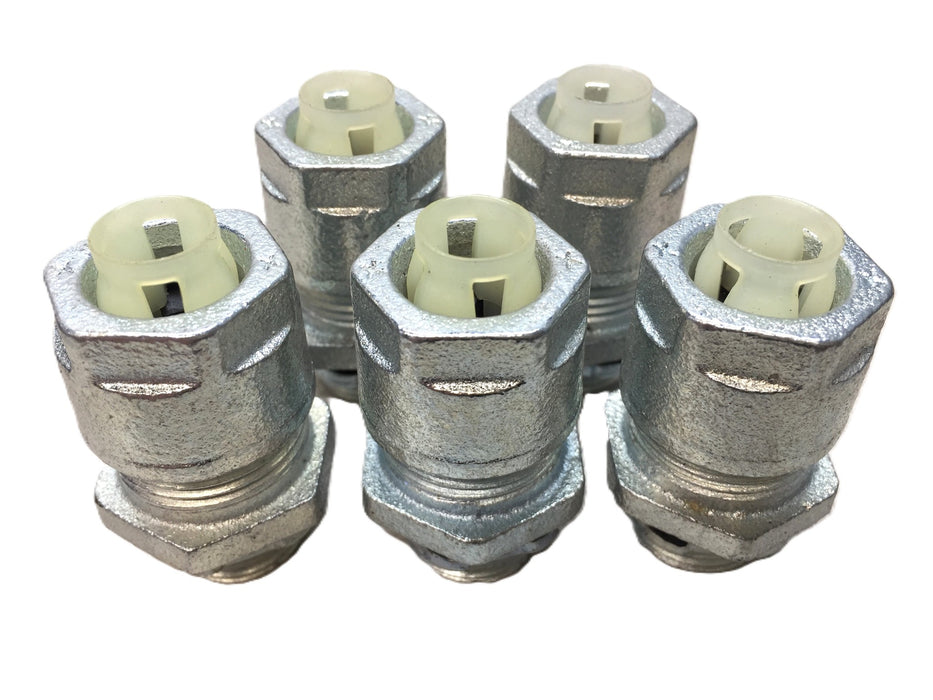 Gedney 3/4" Straight Grip-Tite Strain Relief Connector SR-75-375 [Lot of 5] NOS
