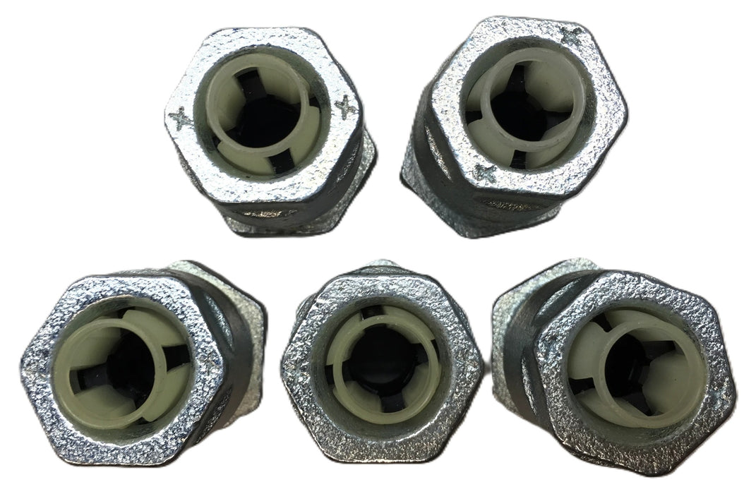 Gedney 3/4" Straight Grip-Tite Strain Relief Connector SR-75-375 [Lot of 5] NOS