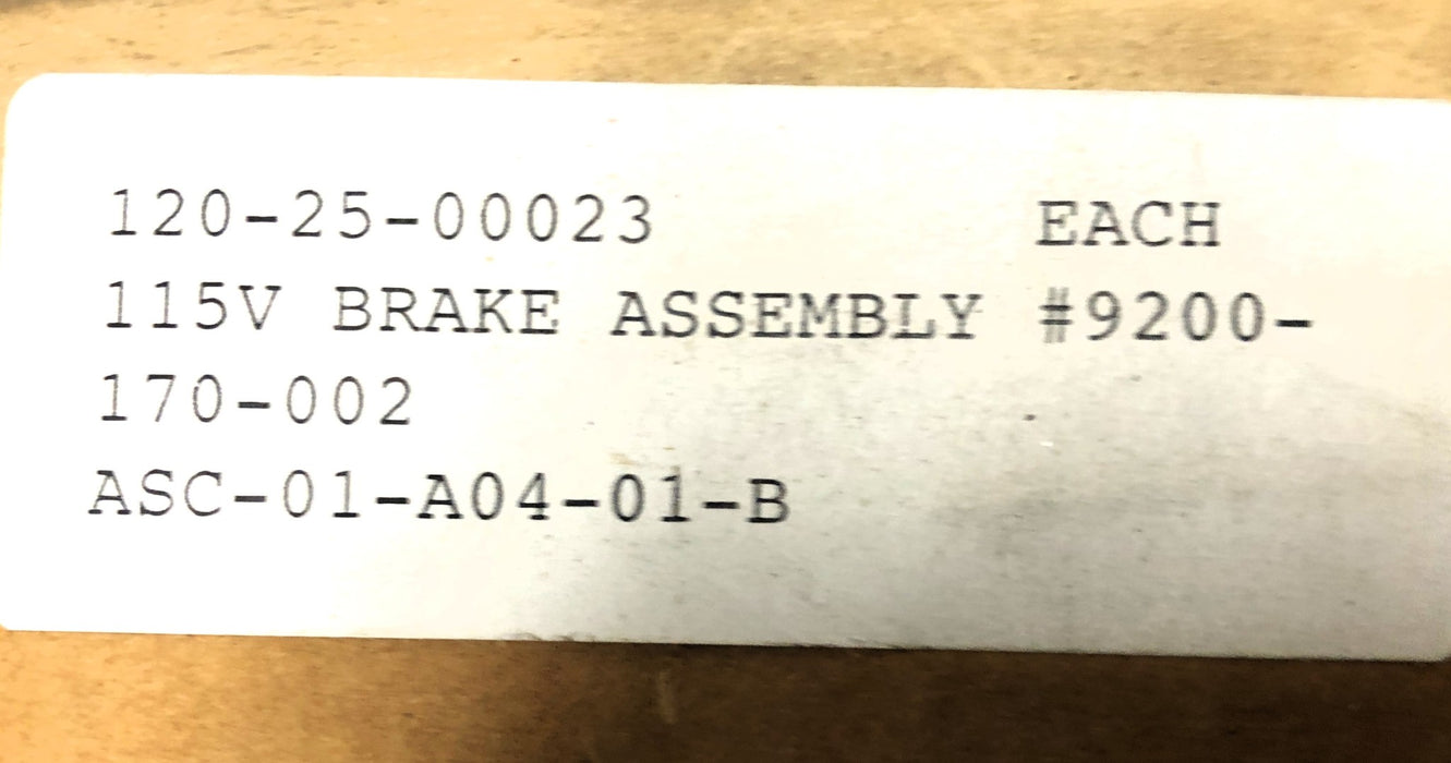 Unbranded 155V Brake Assembly 9200-170-002 (120-25-0023) NOS