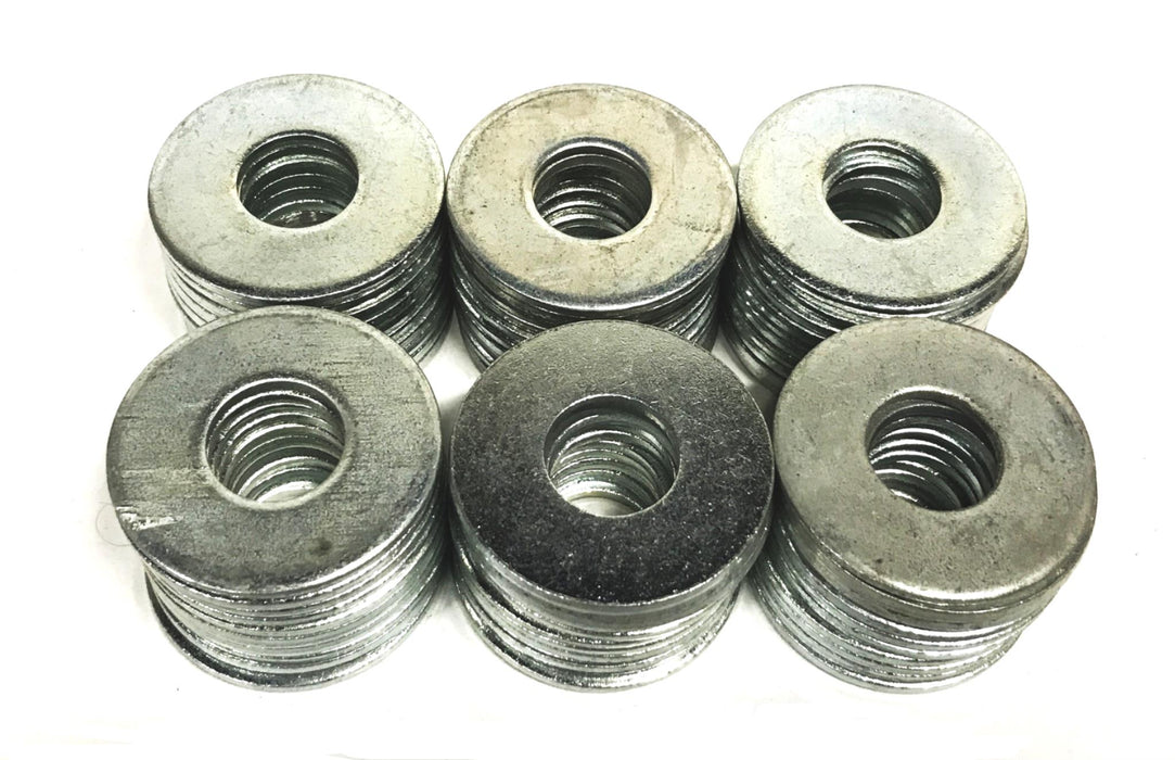 Unbranded 3/4 inch x 2 inch Steel Zinc Flat Washers [Lot of 60] NOS