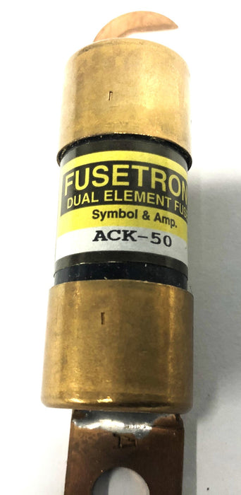 Fusetron 130VDC Dual Element Fuse ACK-50 [Lot of 2] NOS