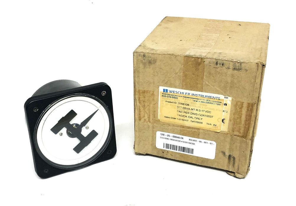 Weschler Instruments R:0-10VDC Analog Panel Meter 077-05VA-MT NOS