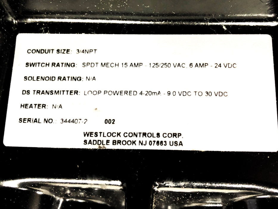 Westlock Position Monitor/Transducer 2007SFC2B2M02DS NOS