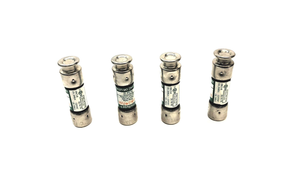 Littelfuse Slo-Blo 250VAC Time-Delay Dual Element Fuse FLNR10 [Lot of 4] NOS