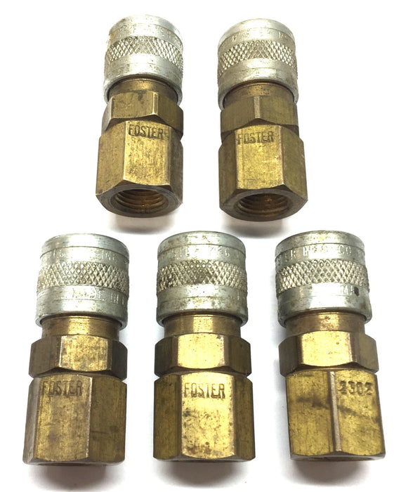 Foster Brass/Steel 3/8" Threaded Nipple Quick Disconnect 2302 [Lot of 5] NOS