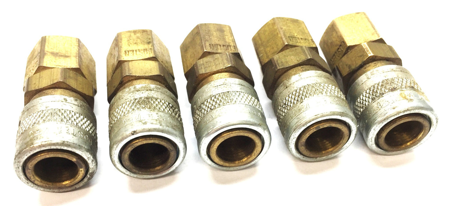 Foster Brass/Steel 3/8" Threaded Nipple Quick Disconnect 2302 [Lot of 5] NOS