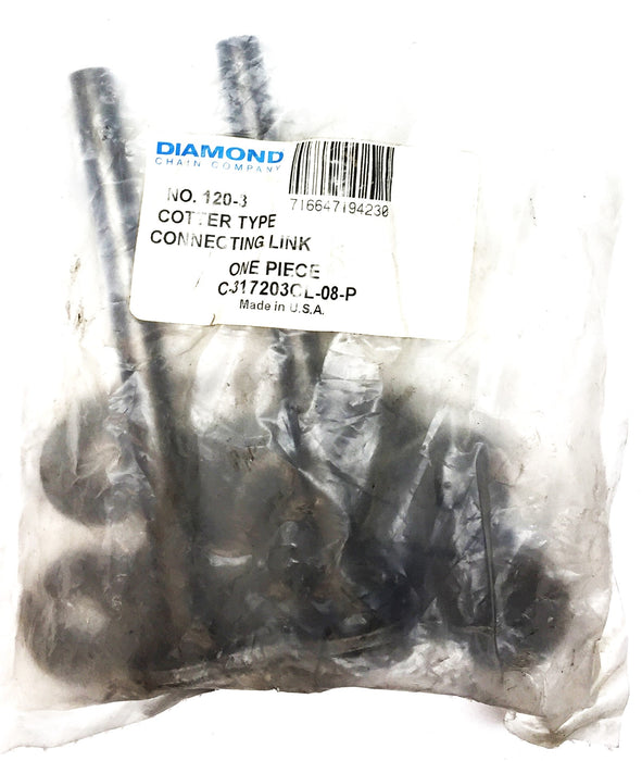 Diamond Chain Company No.120-3 Cotter Type Connecting Link C-317203CL-08-P NOS