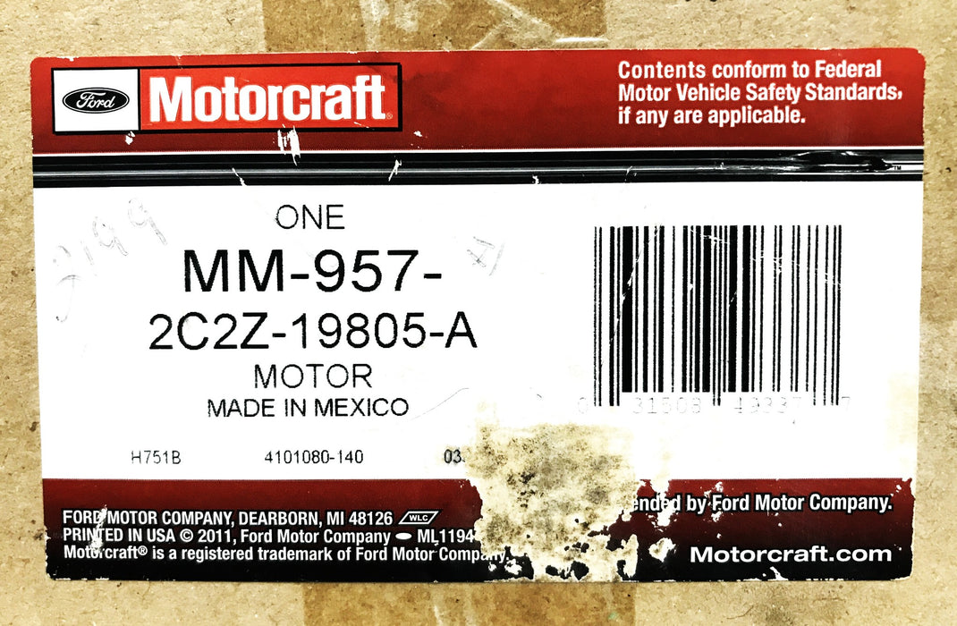 Motorcraft Ford HVAC Blower Motor MM-957 NOS