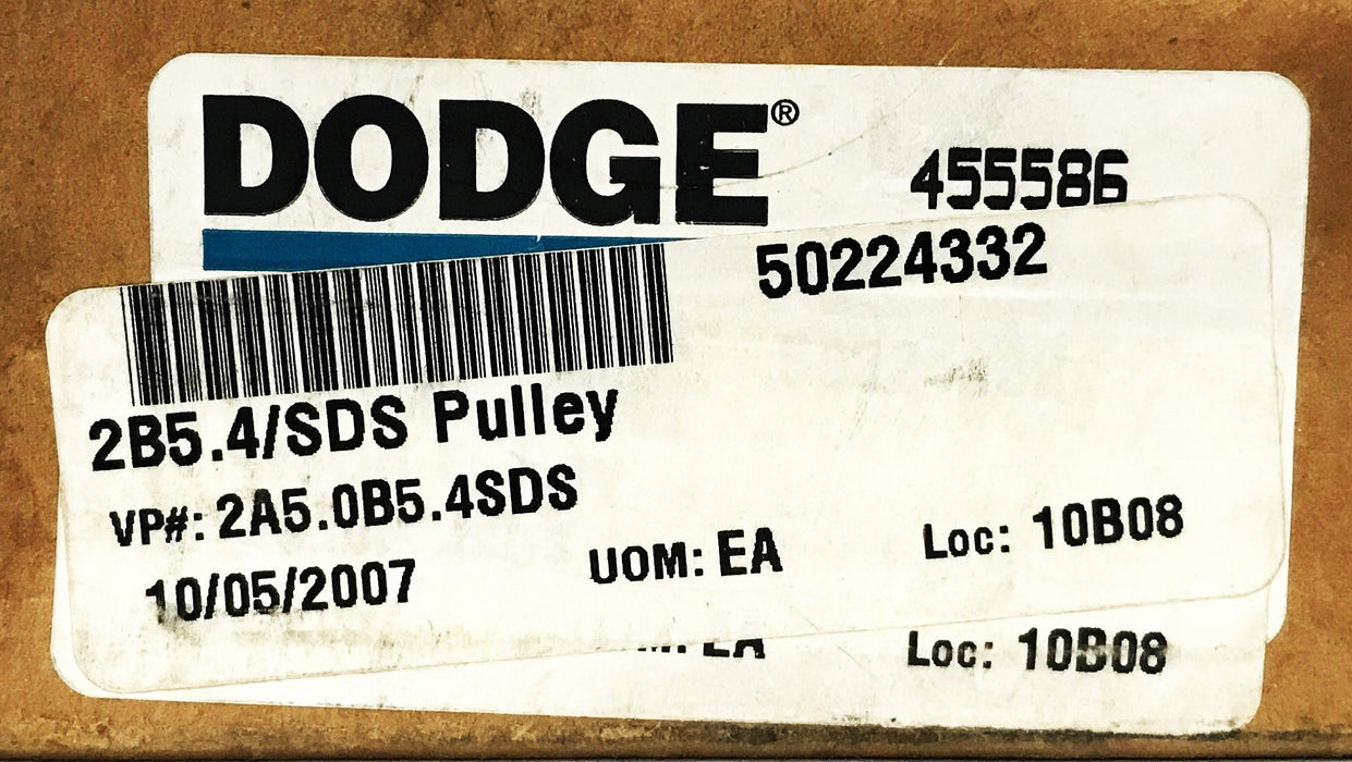 Dodge 2A5.0B5.4-SDS Sheave/Pulley 455586 NOS