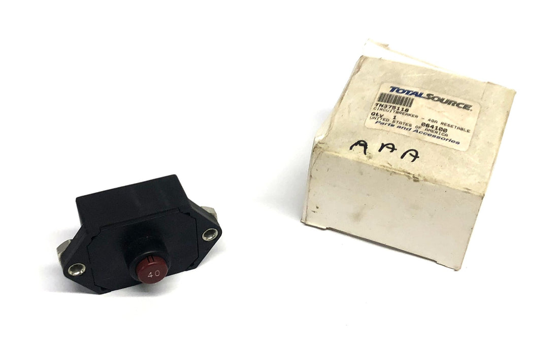 Total Source 40A Resettable Circuit Breaker For Tennant TN375118 NOS