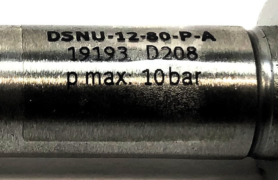 Festo 10 Bar P. Max Pneumatic Cylinder (No Small Hex Nut) DSNU-12-80-P-A NOS