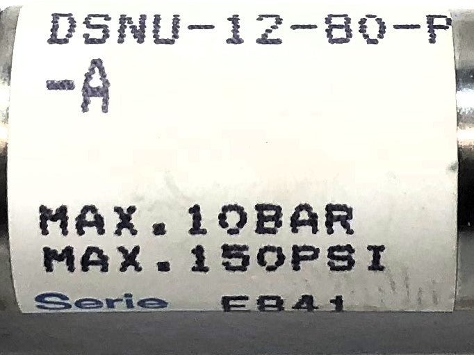 Festo 10 Bar / 150 PSI P. Max Pneumatic Cylinder DSNU-12-80-P-A NOS