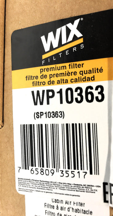 Wix Cabin Air Filter WP10363 NOS