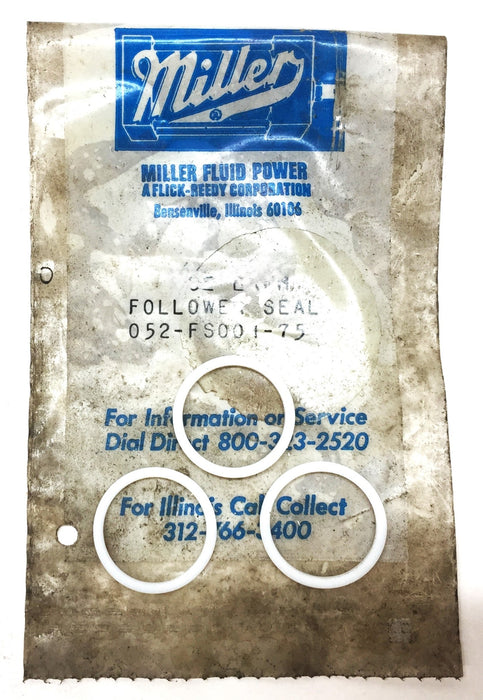 Miller Fluid Power PTFE Follower Seal 052-FS001-75 [Lot of 3] NOS