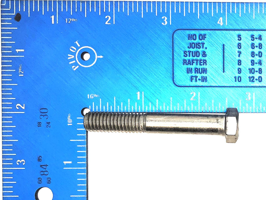 Unbranded 3/8"-16 x 2-1/2" Stainless Steel Hex Head Cap Screw [Lot of 47] NOS