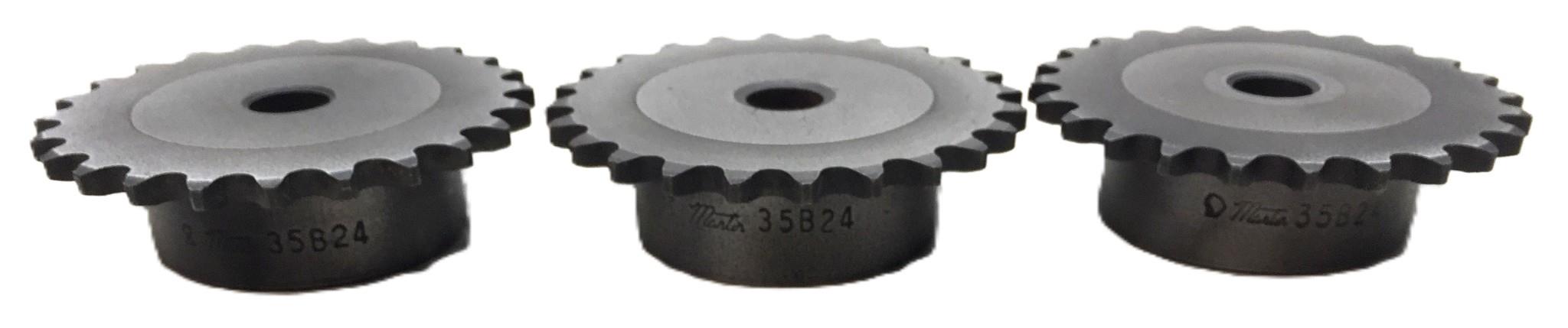 Martin 24-Tooth Roller Chain Sprocket w/ .25" Blank Bore 35B24 NOS