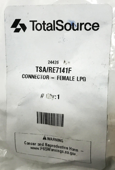 Total Source Forklift Rego RPG Female Connector RE7141F [Lot of 3] NOS