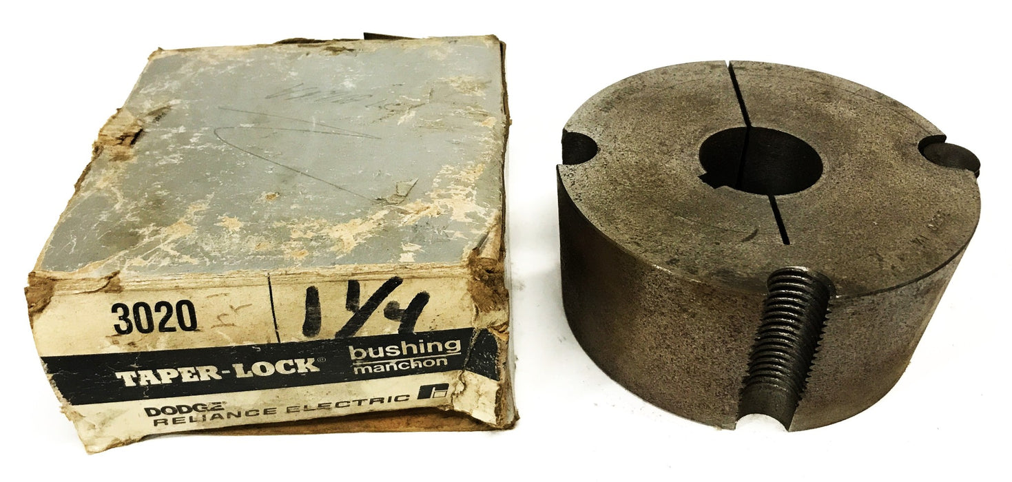 Dodge 1-1/4 inch Bore Taper-Lock Bushing (with 2 Bolts) 3020-1-1/4 NOS