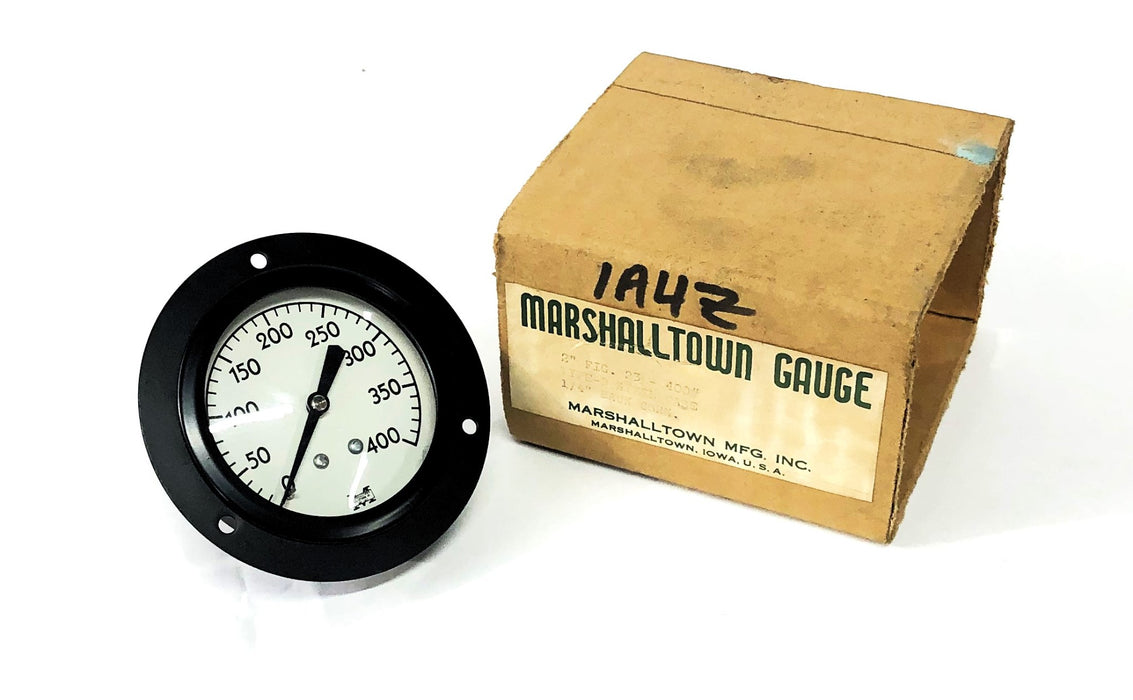 Marshalltown Gauge 2 Inch Type D Steel Case Pressure Gauge Fig 23-400# NOS