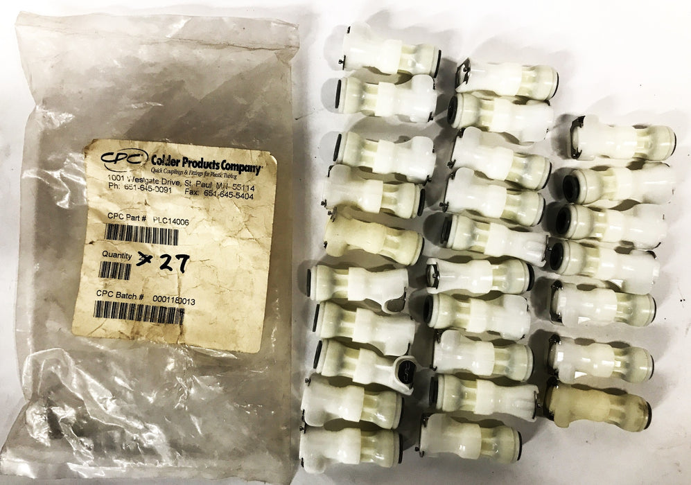 Colder 3/8 JG Non-Valved In-Line Coupling Body PLC14006 [Lot of 27] NOS