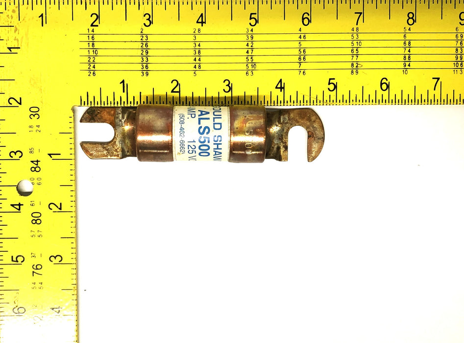 Gould Shawmut 500AMP 125 Volt Fuse ALS-500 NOS