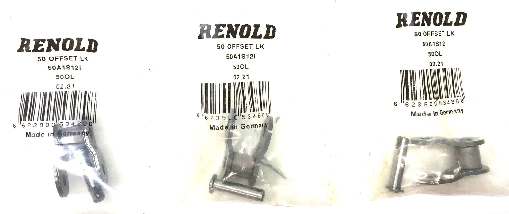 Renold 50OL Offset Link 50A1S12I [Lot of 3] NOS