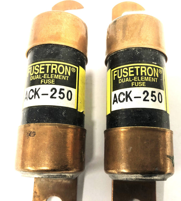 Fusetron Dual Element Fuse ACK-250 [Lot of 2] NOS