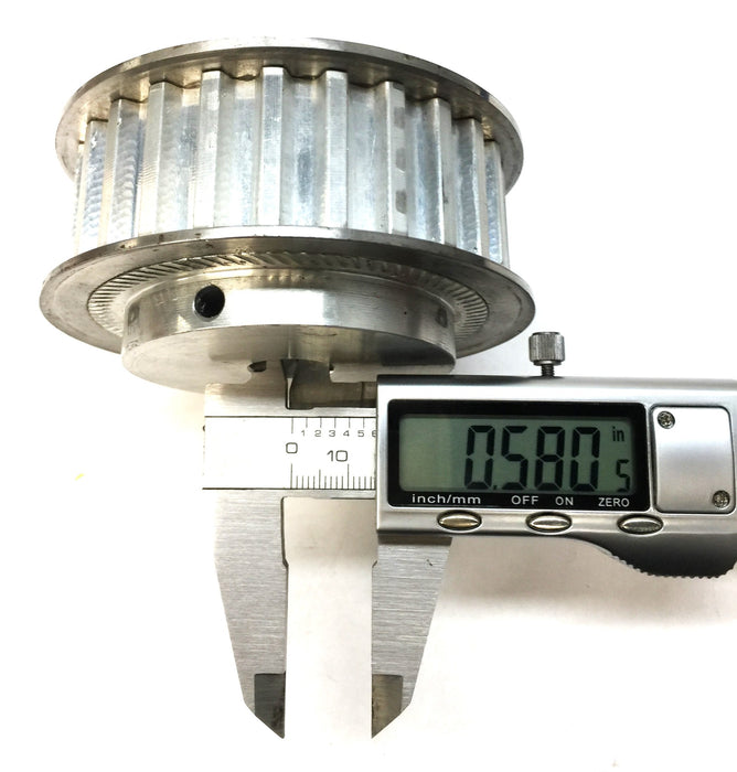 Unbranded 3-1/2"x 1" Aluminum Flange Timing Pulley with 1/2" Bore NOS