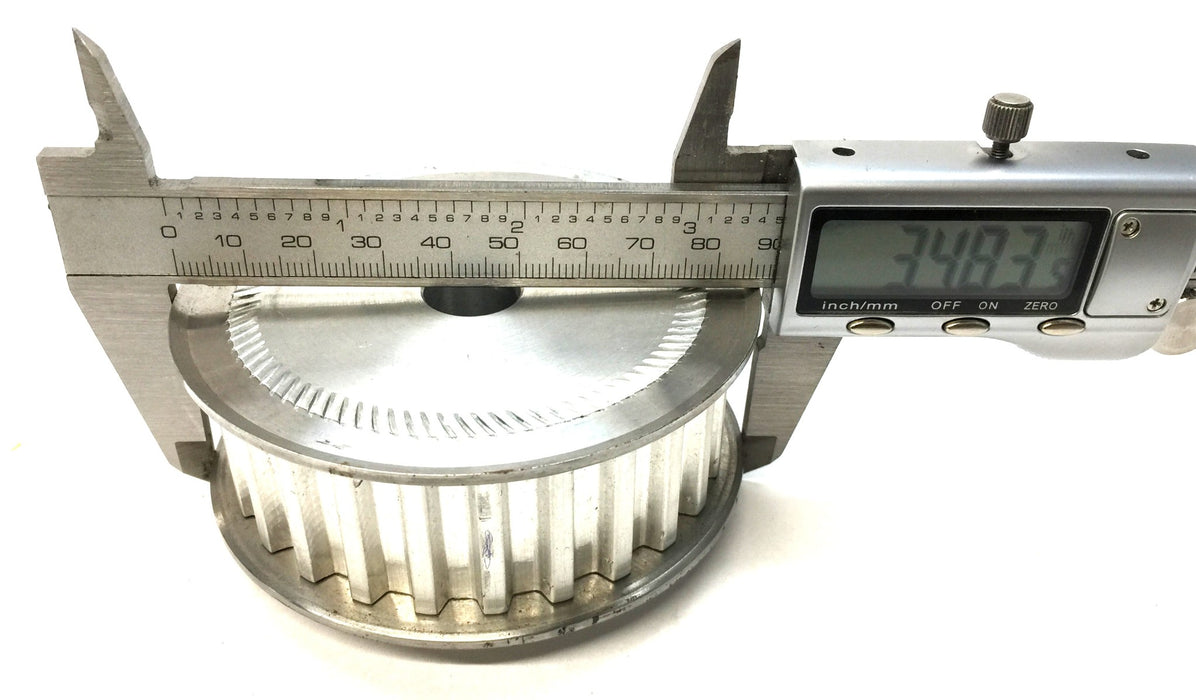 Unbranded 3-1/2"x 1" Aluminum Flange Timing Pulley with 1/2" Bore NOS