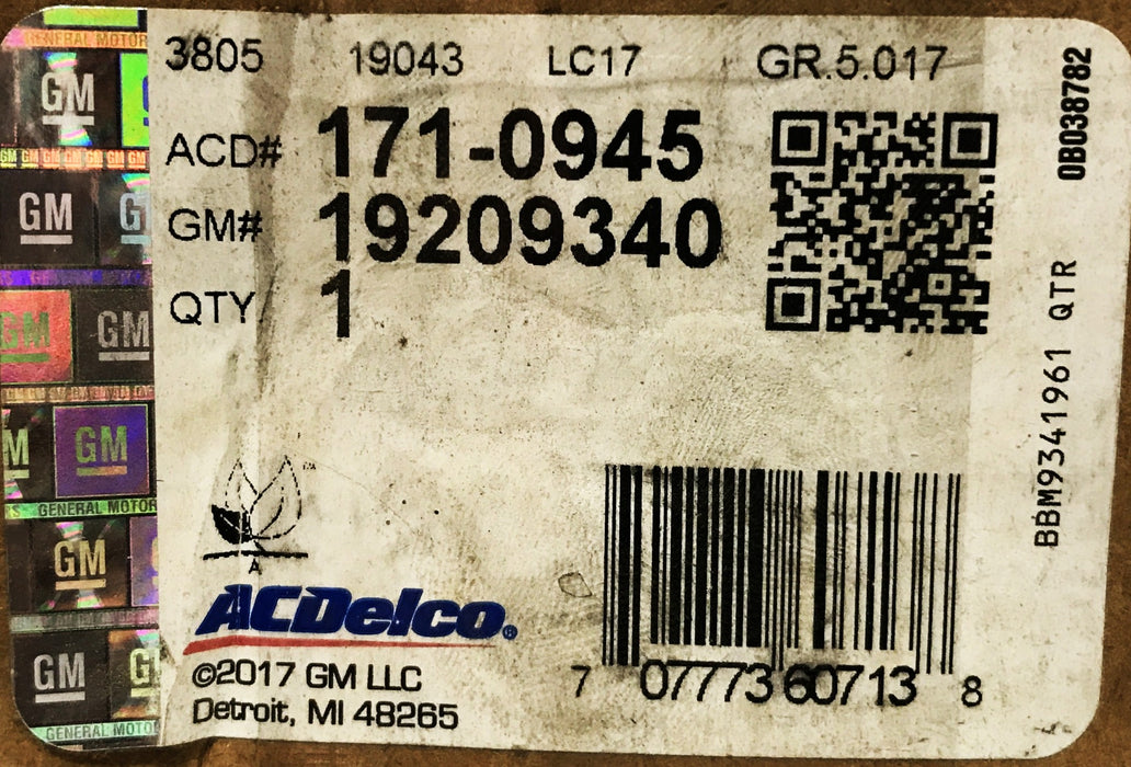 ACDelco GM Disc Brake Pad Set 171-0945 NOS