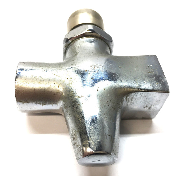 Chicago Faucet Chrome SS Push Button Valve for Urinal 5/8-18 Female Opening USED