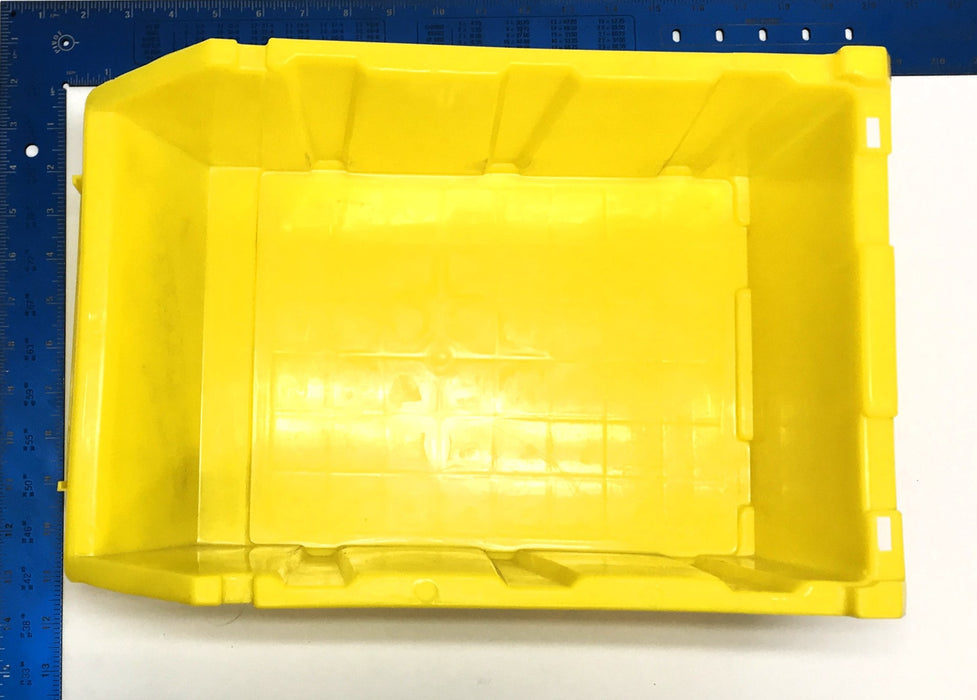 Rodman Approx 15-1/2x10-1/8x6-5/8" Nestable Yellow Storage Bins [Lot of 9] Used