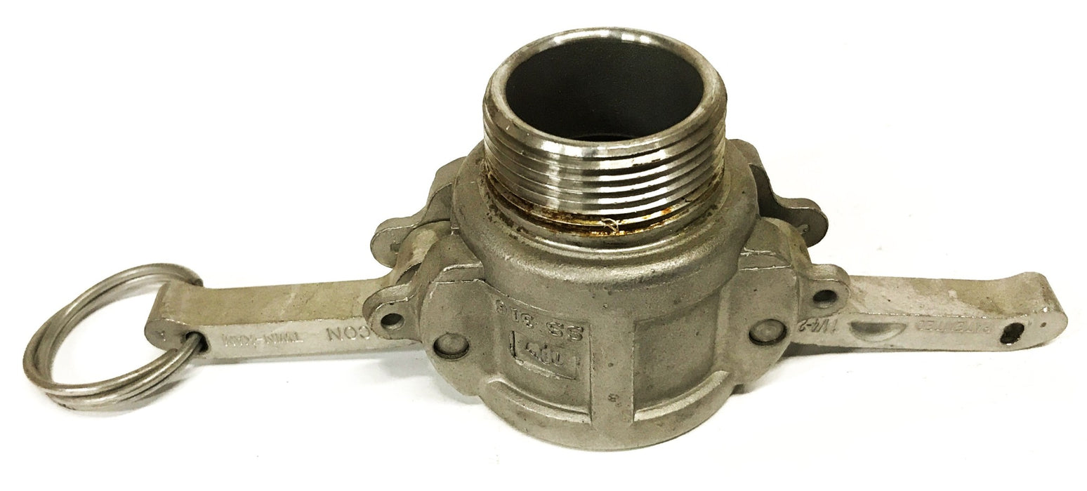 Civacon SS-316 Twin-Kam Hose Coupling 1-1/4-2-1/2 USED