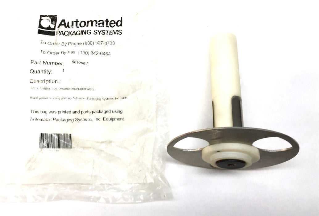 Automated Packaging Systems PI-4000 Wide Spindle Foil Drive Assembly 56926B1 NOS