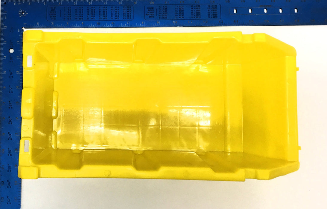 Unbranded Approx 15-1/2x7-1/2x6-5/8" Nestable Yellow Bins [Lot of 12] Used