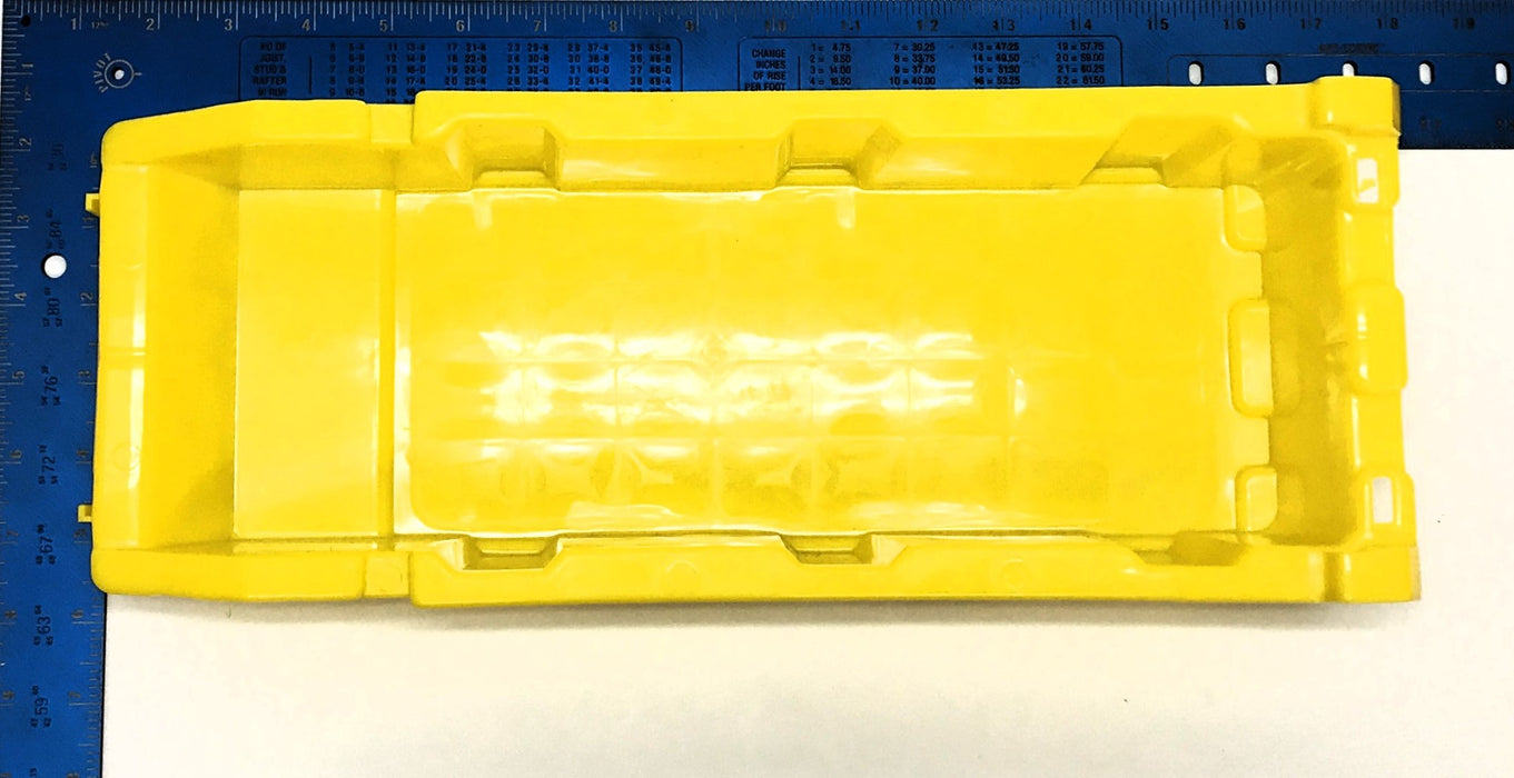 Unbranded Approx 15-1/2 x 6 x 3-3/4" Nestable Yellow Bins [Lot of 15] Used